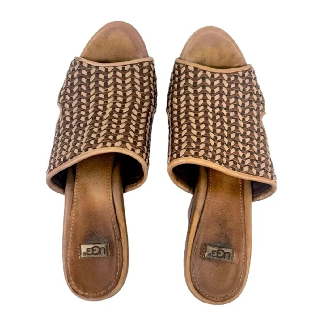 UGG Weaved Heeled Platform Sandals